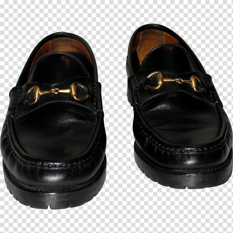 Slip-on shoe Gucci Bit Leather, Vintage 60s Navy Dress Shoes for Women transparent background PNG clipart