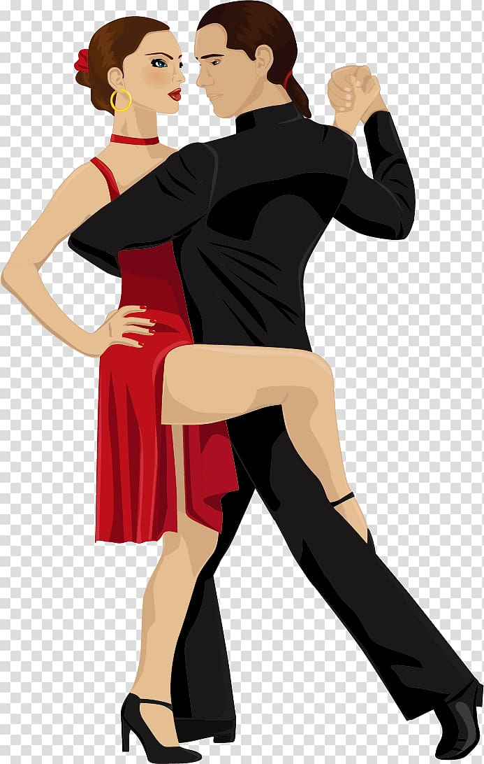 Dance Argentine tango, Men and women dancing material, transparent ...