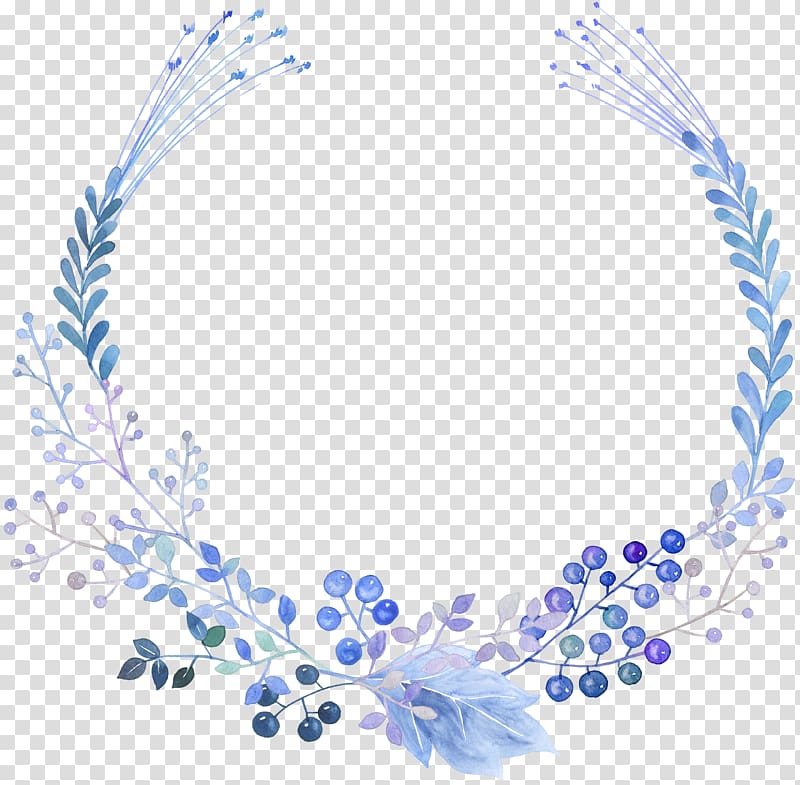 hand-painted plant garland transparent background PNG clipart