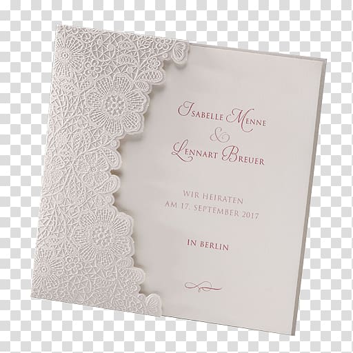 Wedding invitation Lace Convite Handel Vintage, Spitz transparent background PNG clipart