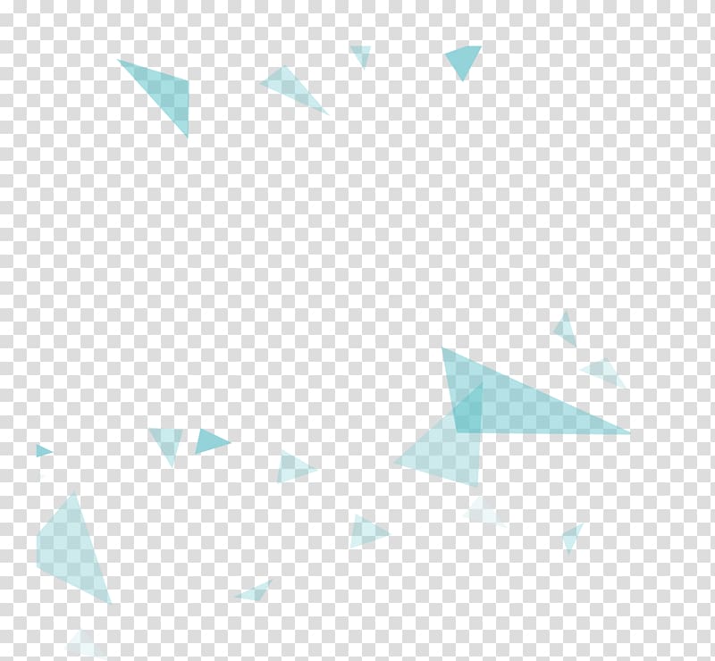 Paper Triangle Art Pattern, Floating blue triangle transparent background PNG clipart