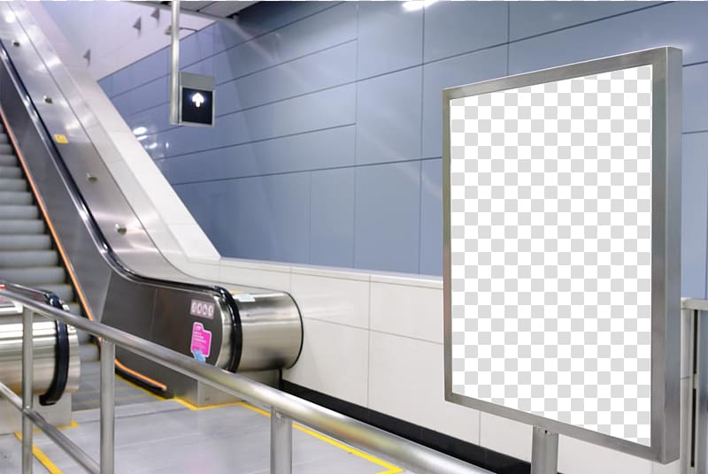 grey escalator, Out-of-home advertising Billboard Publicidad Supra Advertising campaign, Elevator intersection billboard transparent background PNG clipart