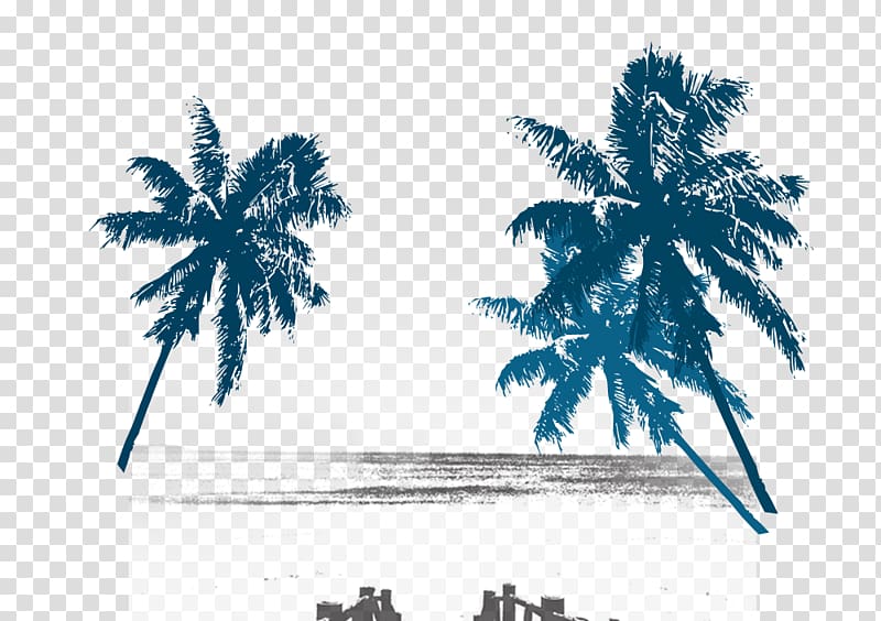 Poster Graphic design , coconut tree transparent background PNG clipart