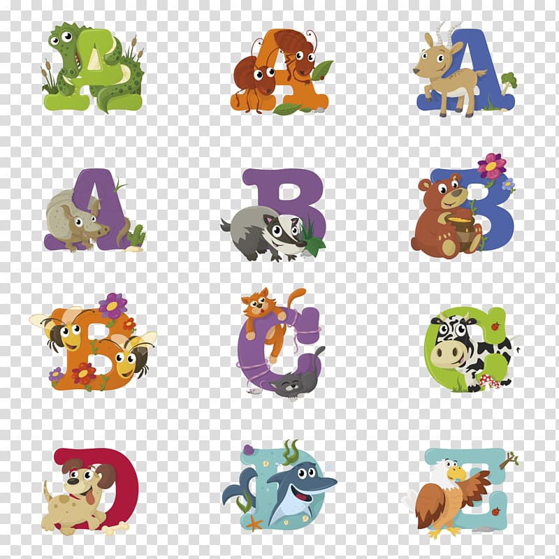 Alphabet Letter Animal , alphabet transparent background PNG clipart