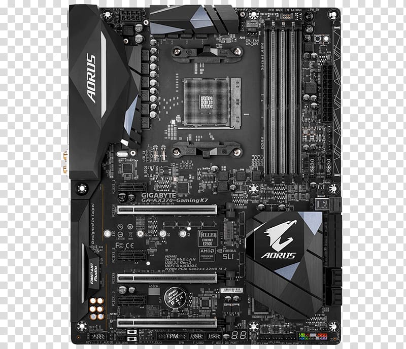 Socket AM4 Athlon Gigabyte Technology ATX Motherboard, AX transparent background PNG clipart