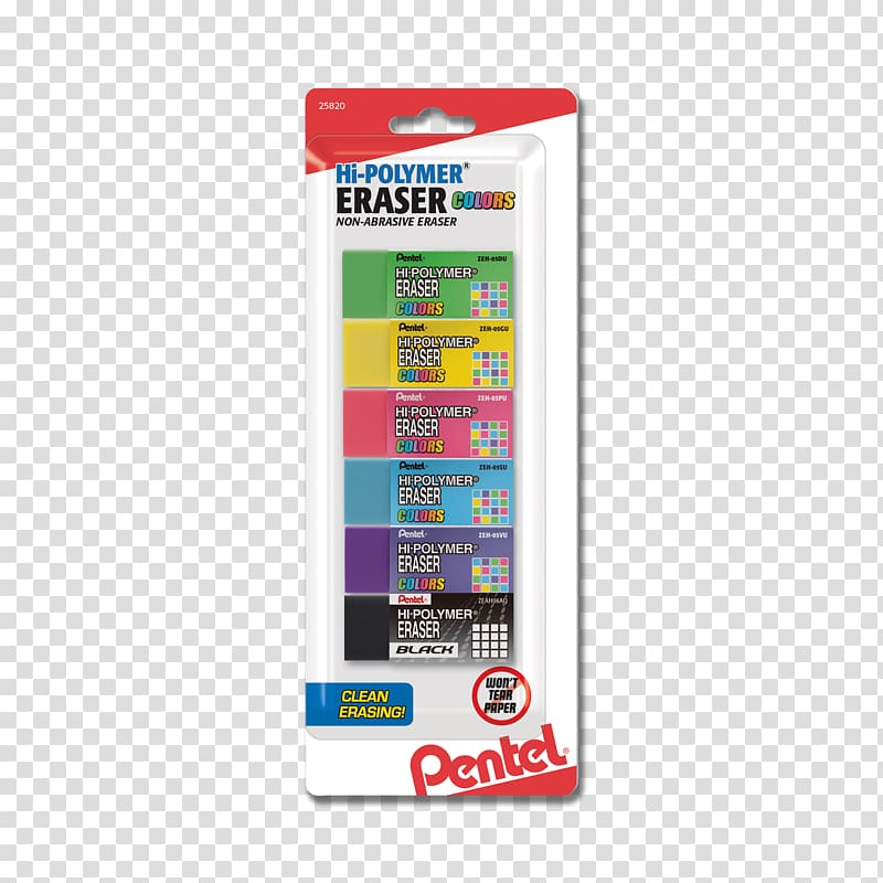 Eraser Paper Pentel Polymer Office Supplies, eraser transparent background PNG clipart