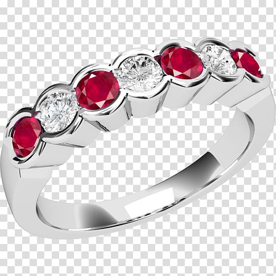 Ruby Eternity ring Wedding ring Diamond cut, Ruby Rings transparent background PNG clipart