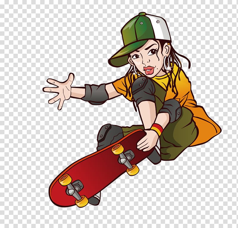 Skateboarding Girl Distribution Company , Roller Girls transparent background PNG clipart