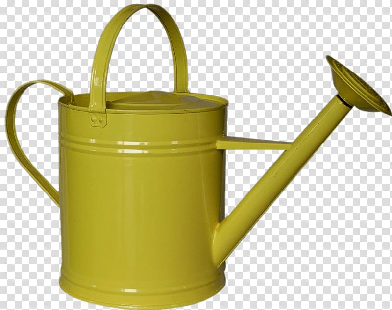 yellow watering can illustration, Yellow Traditional Watering Can transparent background PNG clipart
