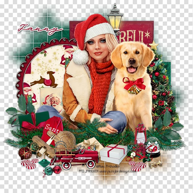 Labrador Retriever Golden Retriever Puppy Dog breed Christmas ornament, golden retriever transparent background PNG clipart