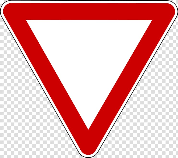 Priority signs Priority to the right Traffic sign Yield sign, road transparent background PNG clipart