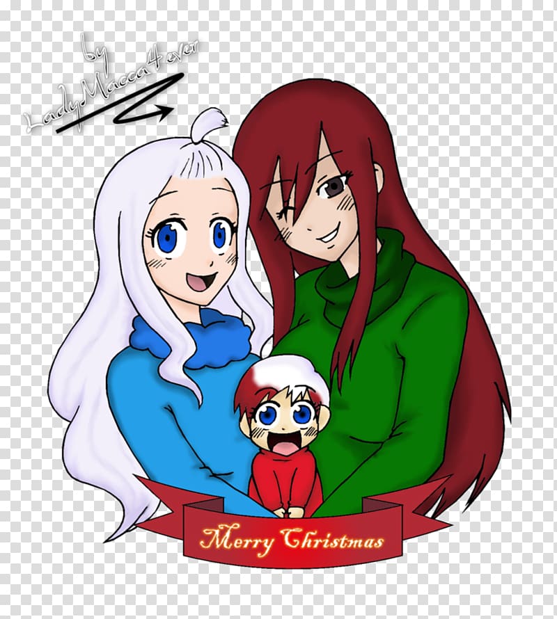 Erza Scarlet Christmas Day Mirajane Strauss Art Illustration, fairy tail mirajane transparent background PNG clipart