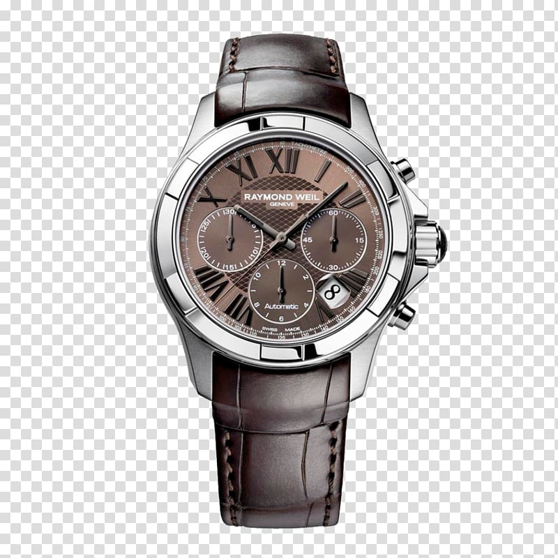 Watch Raymond Weil Clock Chronograph Breitling SA, watch transparent background PNG clipart