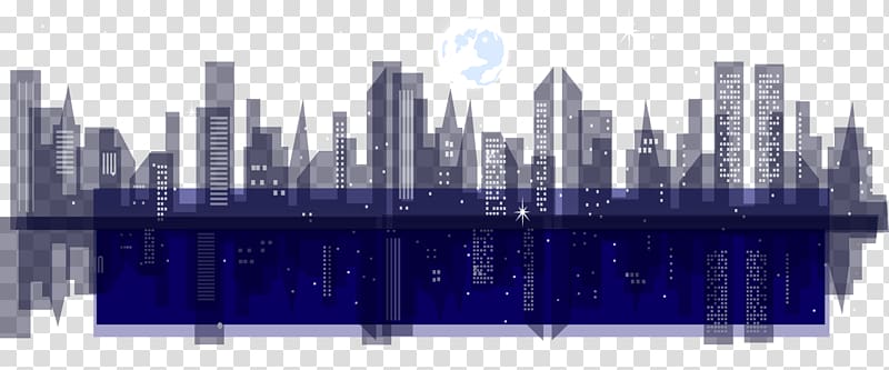 Euclidean , Purple material Hand-painted city transparent background PNG clipart