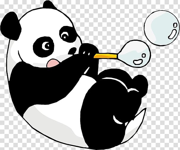 Giant panda Bear Cartoon, Panda cartoons transparent background PNG clipart