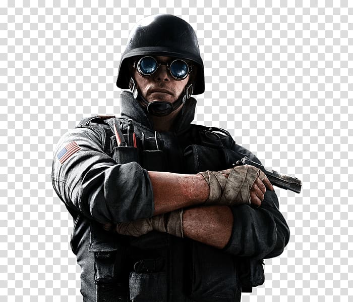 man in black uniform holding gun, Tom Clancys Rainbow Six Siege Tom Clancys The Division Counter-Strike: Global Offensive Video game, Tom Clancys Rainbow Six File transparent background PNG clipart