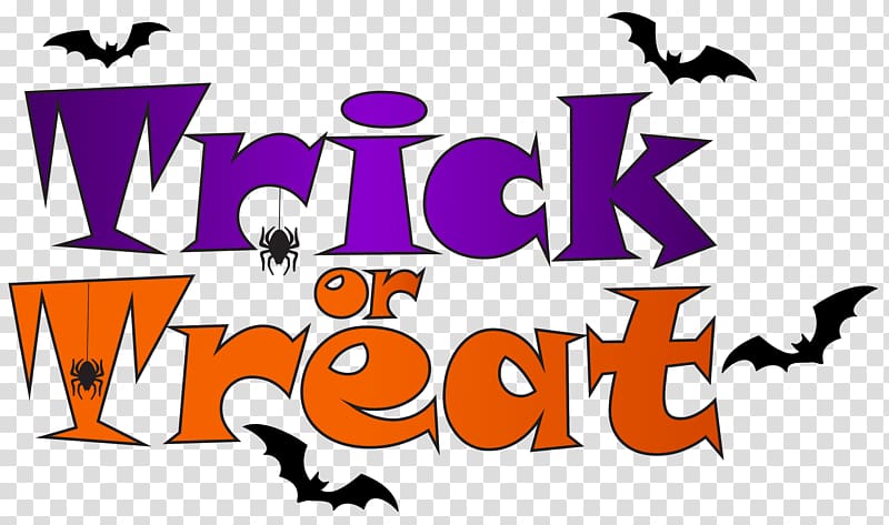 blue background with text overlay, Trick-or-treating Knott\'s Scary Farm Halloween , Trick or Treat transparent background PNG clipart