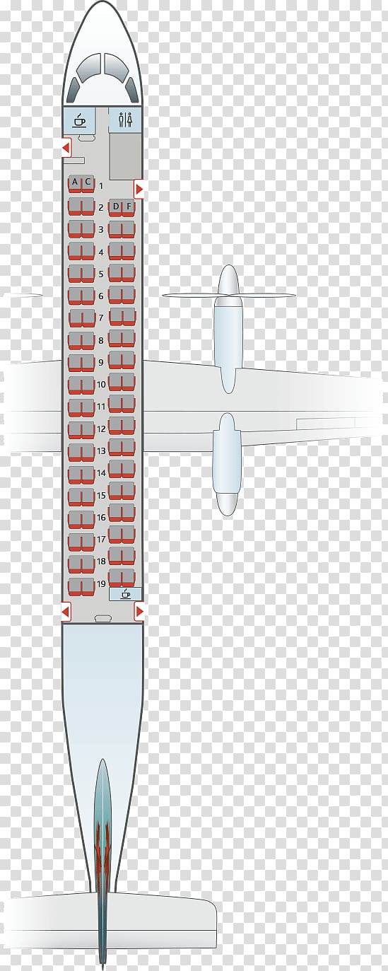 Airco DH.4 Bombardier Dash 8, Q400 Seating plan Airline, seat transparent background PNG clipart