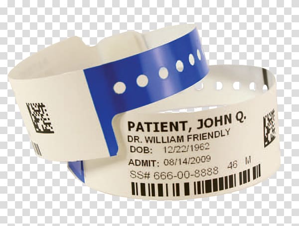 Wristband Hospital Patient Product Label, rubber band bracelets transparent background PNG clipart