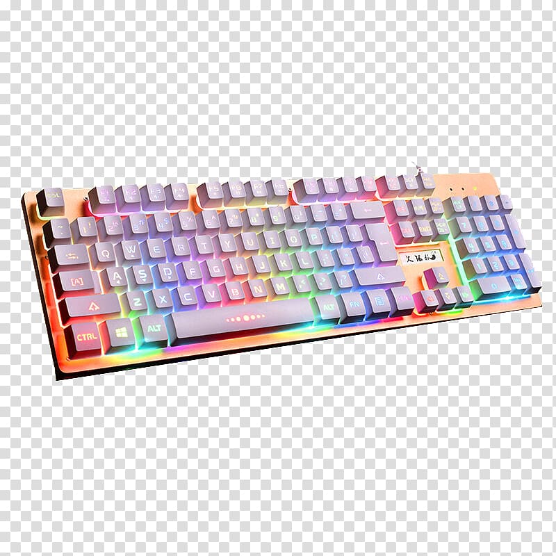 Computer keyboard Computer mouse Laptop Gaming keypad ASUS, Colorful Creative Keyboard transparent background PNG clipart