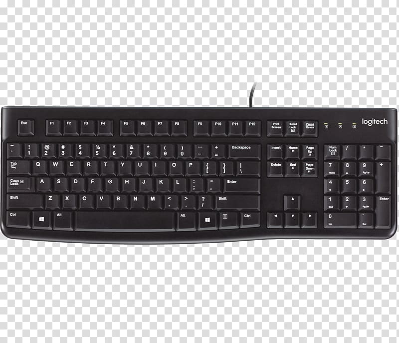 Computer keyboard Computer mouse Logitech USB Chorded keyboard, spill out transparent background PNG clipart