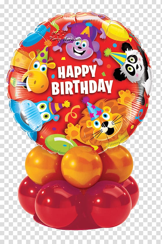 Balloon Happy Birthday Gift Flower bouquet, balloon transparent background PNG clipart