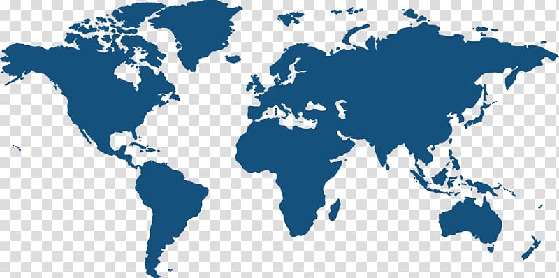 blue world map illustration, United States India World map Globe, PPT creative design world map icon transparent background PNG clipart
