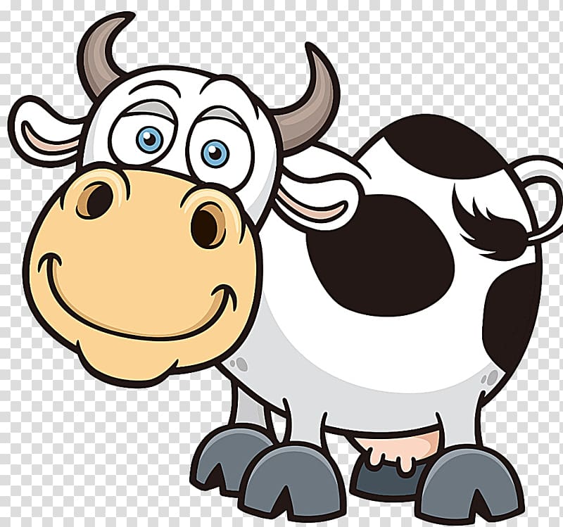 cow illustration, Cattle Cartoon , Dairy cow transparent background PNG clipart