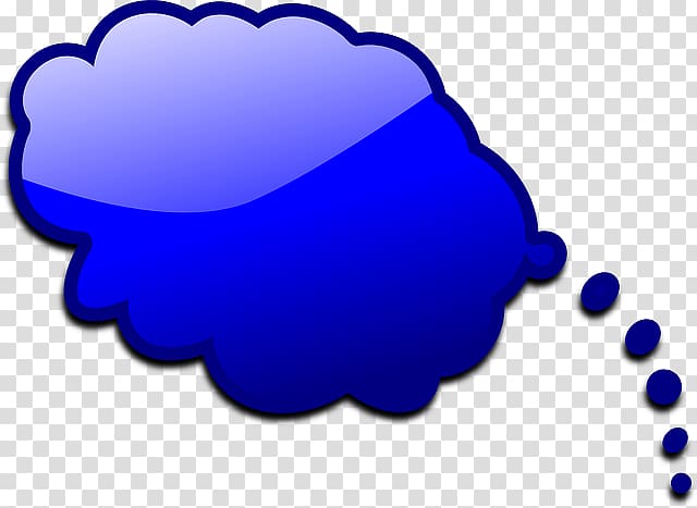 Speech balloon Blue , think about bubbles transparent background PNG clipart