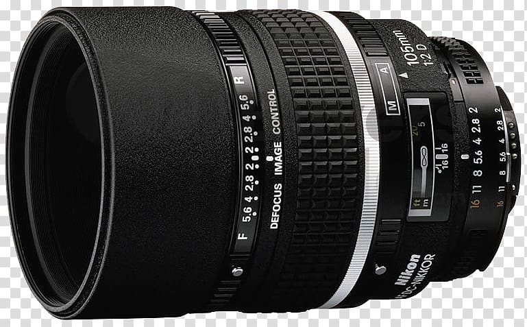 Nikon AF-S VR 105mm f/2.8G IF-ED Nikon AF Nikkor 50 mm f/1.8D Nikon Nikkor Tele 135mm F/2.0 Camera lens, camera lens transparent background PNG clipart