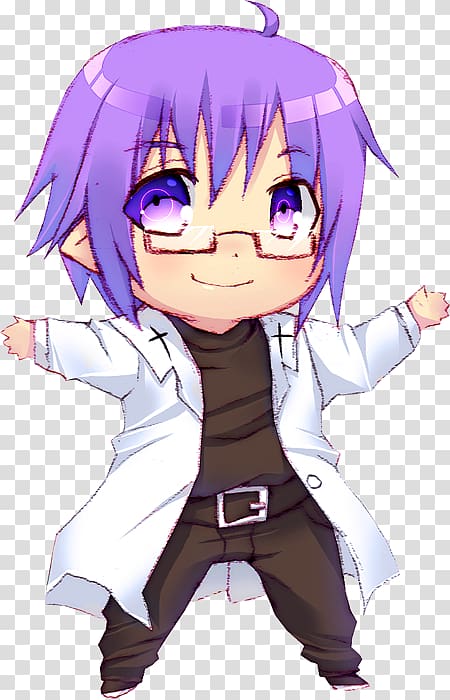 Chibi Anime Drawing Glasses Nerd, boy with glasses transparent background PNG clipart