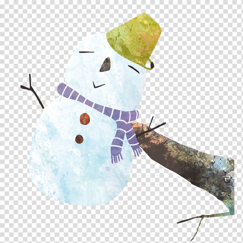 Snowman Winter, Snowman wearing scarf transparent background PNG clipart
