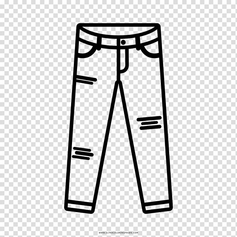 Drawing Jeans Pants Coloring book Sleeve, jeans transparent background PNG clipart