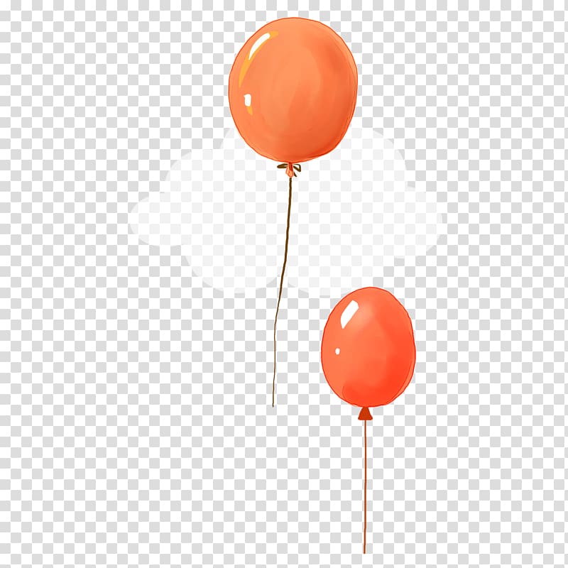 Adobe Illustrator Illustration, Two orange balloons transparent background PNG clipart