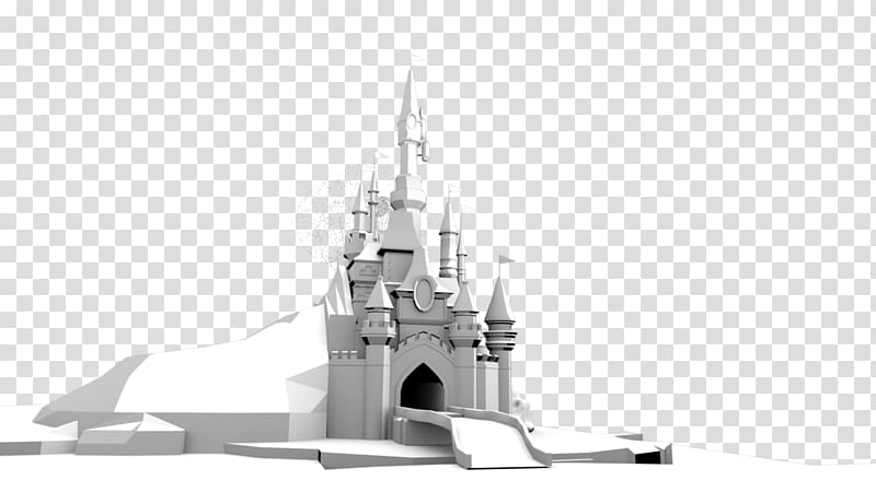 Black and white Monochrome Heavy cruiser, Disney castle transparent background PNG clipart