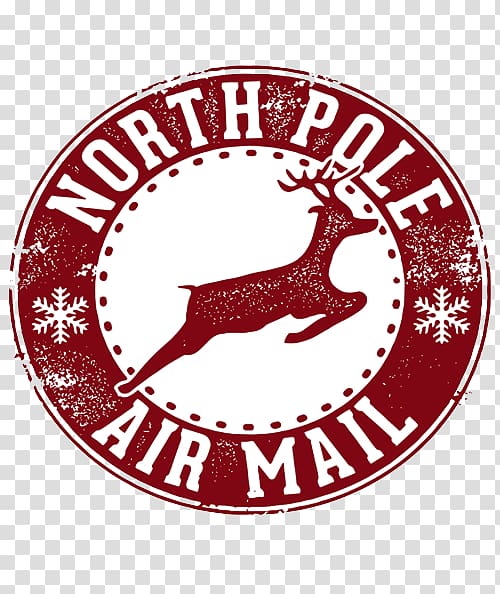 North Pole Air Mail logo, Santa Claus North Pole Christmas stamp Postage Stamps, Naughty transparent background PNG clipart