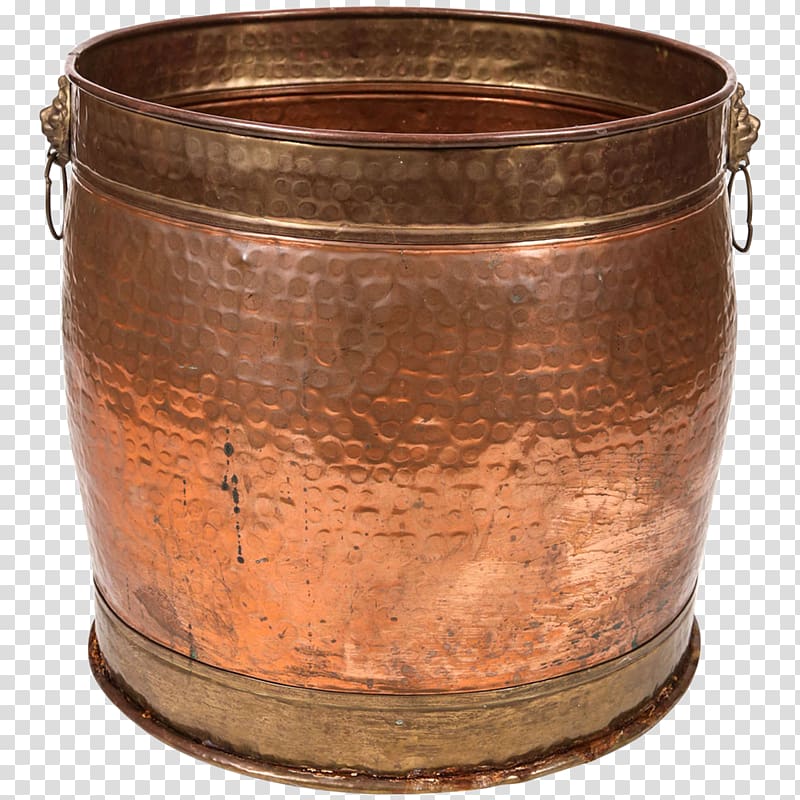 Copper Brass Material Flowerpot Still, copper pot transparent background PNG clipart