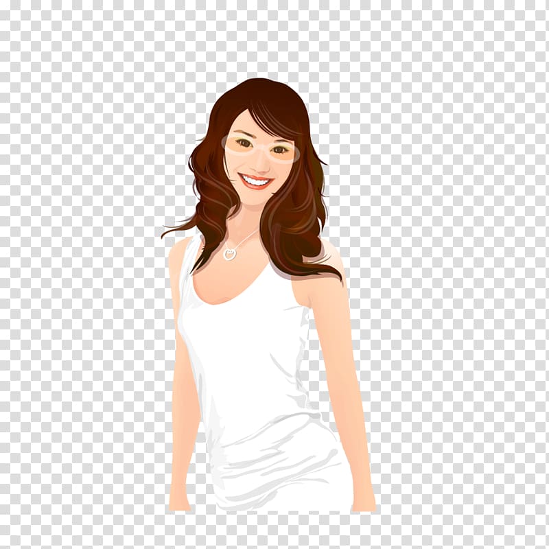 Painting, fancy white coat hair fashion woman transparent background PNG clipart