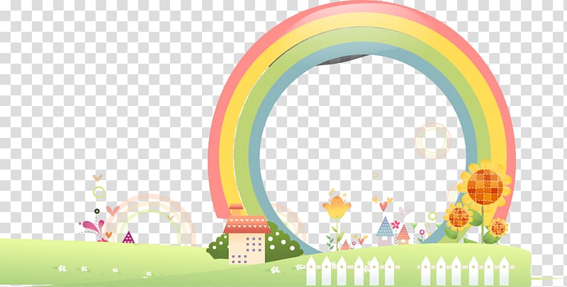 house animated with rainbow illustration, Scalable Graphics Comparison of graphics editors, Country House Rainbow Background transparent background PNG clipart