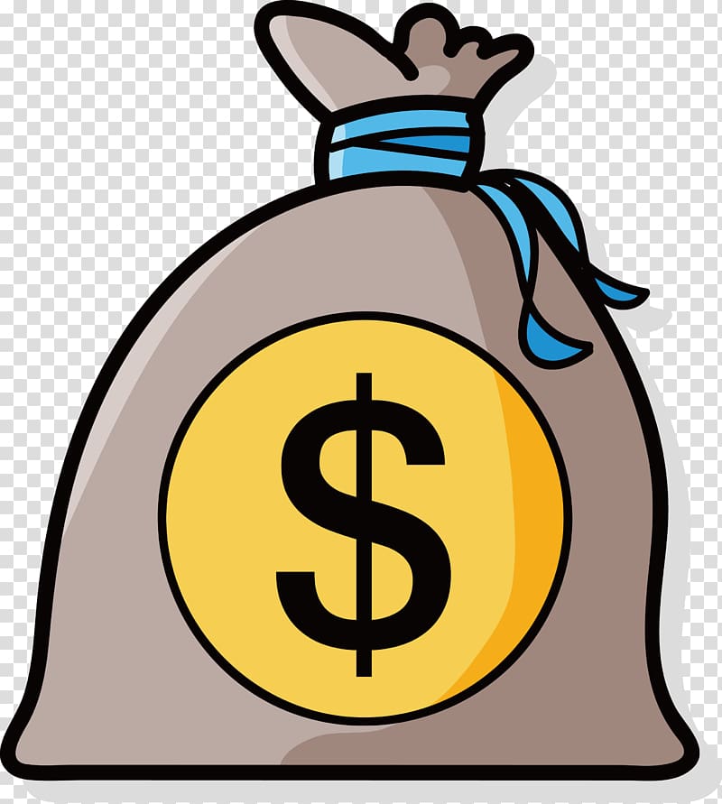 brown sack dollar art, Money Cartoon Drawing Illustration, Cartoon money bag transparent background PNG clipart