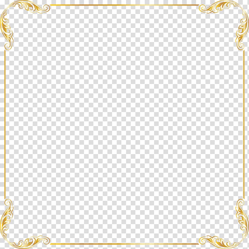 square gold frame, Euclidean Circle Quadrilateral, Golden border transparent background PNG clipart