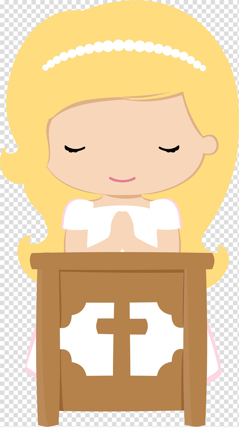woman closing her eyes , First Communion Child Eucharist , first Communion transparent background PNG clipart