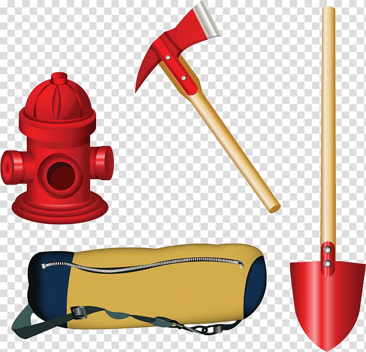 Fire extinguisher Firefighter Firefighting, Ax shovel site tool transparent background PNG clipart