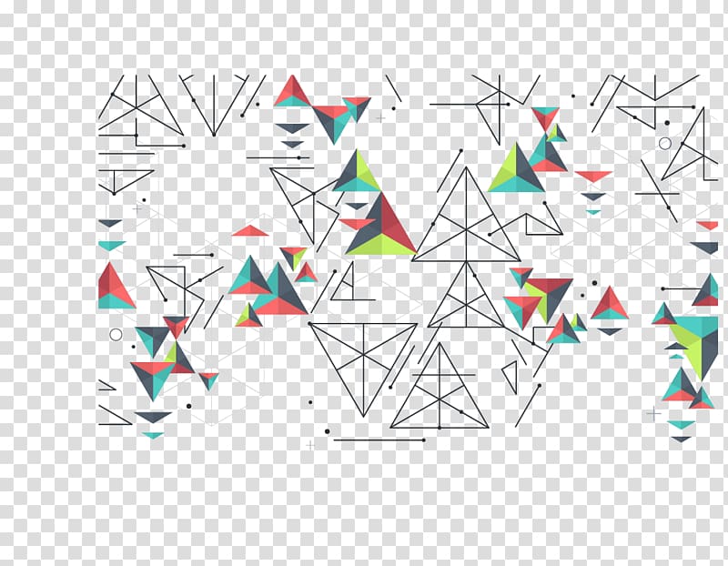 multicolored triangular illustration, Triangle Geometry, triangle geometric background transparent background PNG clipart