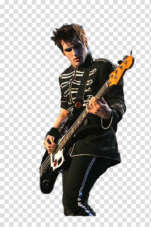 Mikey Way Bass guitar Bassist The Black Parade My Chemical Romance, Bass Guitar transparent background PNG clipart