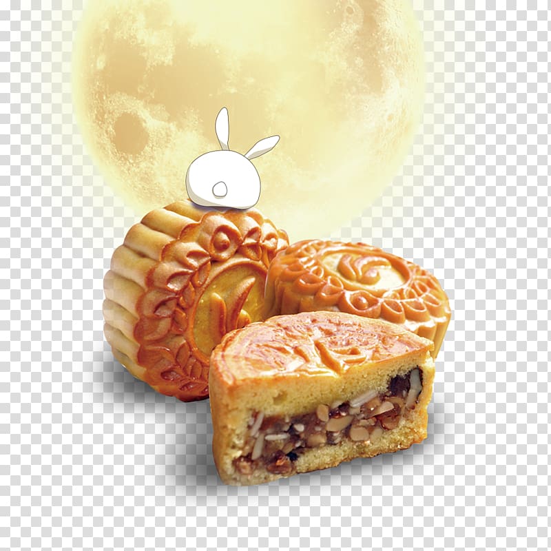 Mooncake Bxe1nh Ham Youtiao Cu1ed1m, Mid Autumn Festival material transparent background PNG clipart