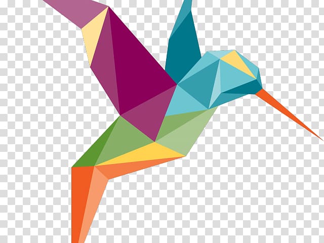 Google Hummingbird Origami, Bird transparent background PNG clipart