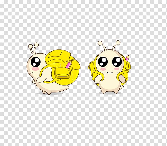 Cartoon Escargot, snails transparent background PNG clipart