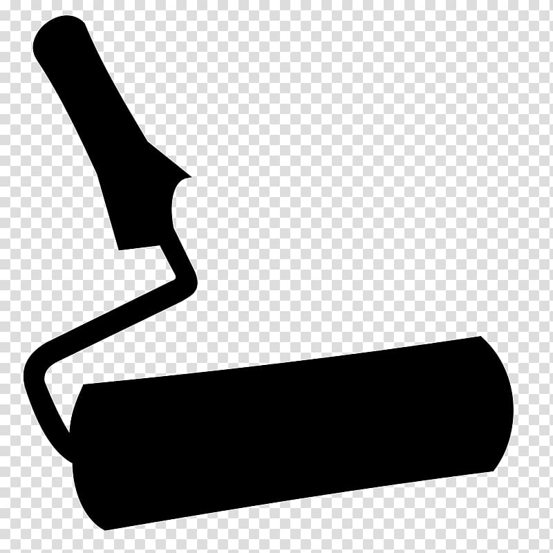 Paint Rollers Silhouette , Silhouette transparent background PNG clipart