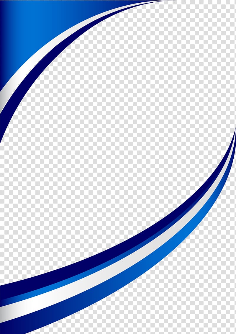Blue Fresh Curve Border transparent background PNG clipart